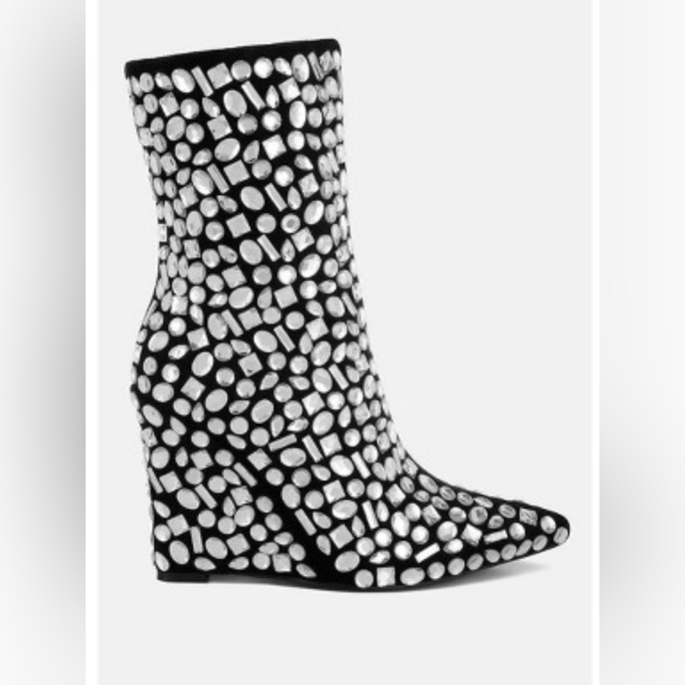 London Rag Rhinestone Booties